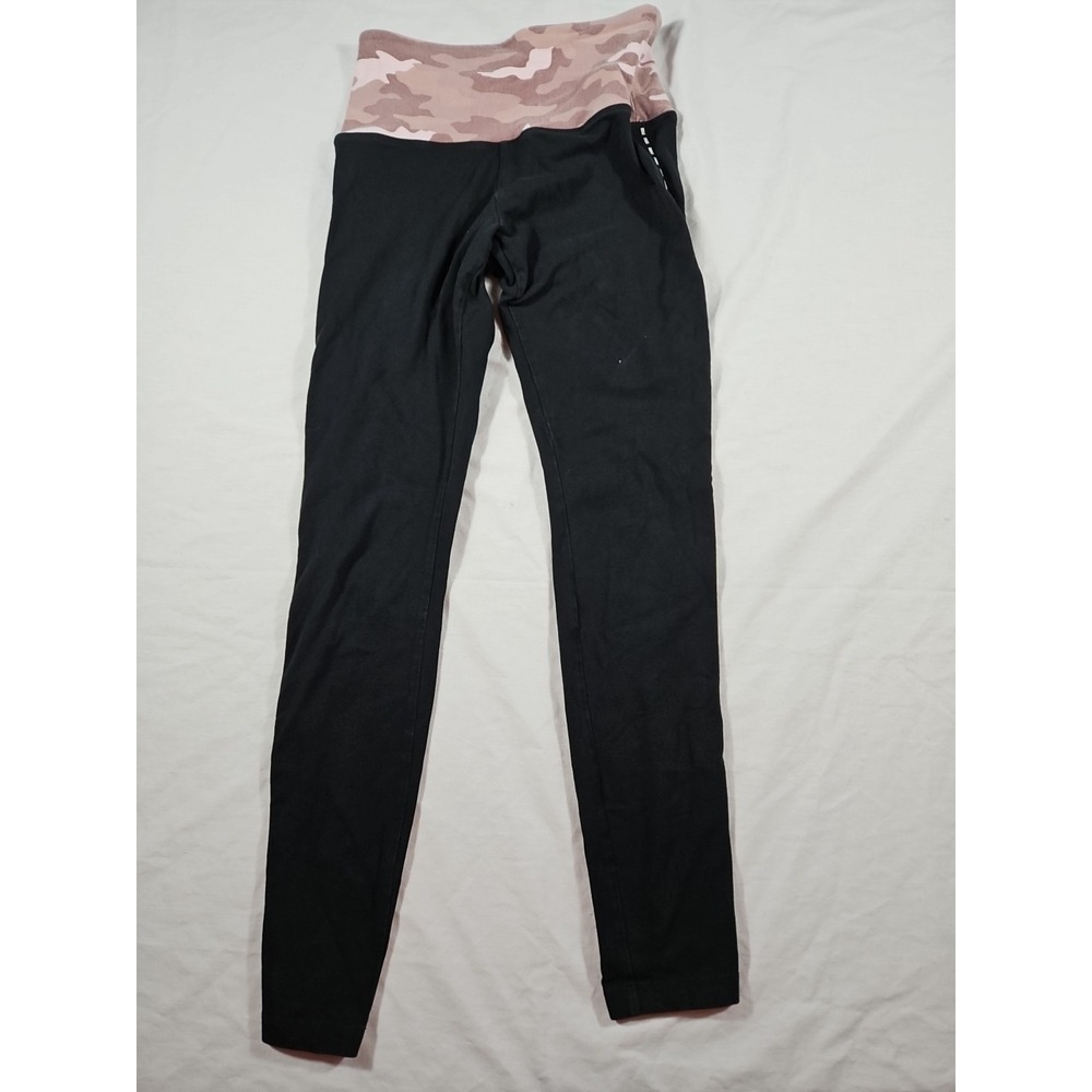 Victoria's Secret Pink Size S/P‎ Yoga Pants Black w/ Pink Camo Waistband